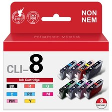 CLI-8 8PK Ink Set Compatible for Pixma PIXMA iP5200R iP5200 iP4200 iP4500 iP4300 picture