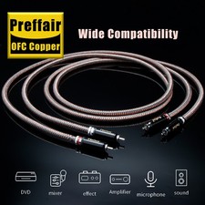 Preffair OFC HiFi RCA Cable Wire Audio Signal Interconnect Cable 2RCA Plug picture