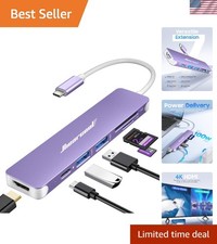 Elegant Light Purple USB C Dongle – 4K HDMI, Power Delivery & Fast Data Transfer picture