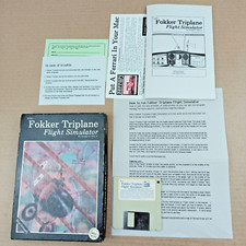 Fokker Triplane FLIGHT SIMULATOR Bullseye 1985 Apple/MAC Airplane Computer Game picture