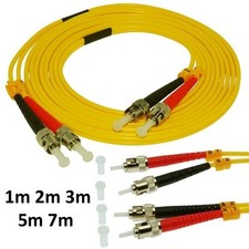 1m-7m ST to ST Duplex Single Mode 9/125 Fiber Optical Optic Patch Cable Cord picture