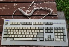 RARE VINTAGE ACER ACROS 6311-K CLICKY PS/2 KEYBOARD - WORKS - PLEASE READ picture