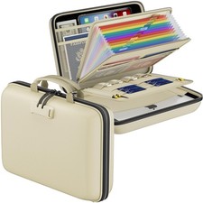 DocSafe Fireproof File Organizer 13 Pocket Accordion Beige picture