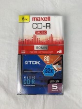 Music CD-R Media 2 Packs Of 5. Max ell And TDK Sealed picture