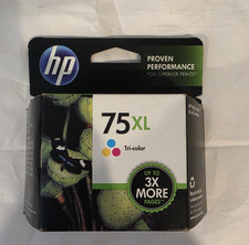 Genuine HP 75XL Tri-Color Ink Cartridge CB338WN New Open Box Printer Ink picture