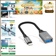 Lightning to USB Camera Adapter 4 Inch iPhone iPad USB 2.0 Photo Transfer Plug picture