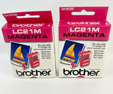Genuine Brother LC21M Magenta Ink Lot (2) OEM Expired MFC DCP Printers picture