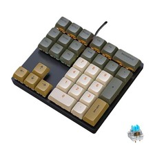 Mechanical Numeric Keypad USB Wired Rainbow Backlit Blue Switch 33 Keys picture