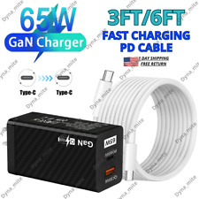 65W USB-C Fast Wall Charger Type C Cable GaN Power Adapter For Android Universal picture