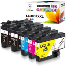 Miss Deer LC3037 Ink Cartridges 5PK High Yield 2BK/C/M/Y Compatible Brother New picture