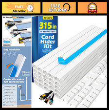 315in Paintable Cord Hider Kit - Wall Cable Raceway & Wire Covers for TV Cords picture