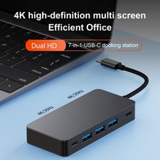 7 in 1 TYPE-C+USB3.0*3+HDMI*2+PD100W+USB-C Data Interface for MacBook iPad Pro picture
