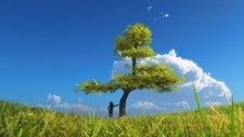 Landscape trees sky clouds nature women outdoors Custom Gaming Mat Desk picture