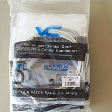 Vertical Cable Cat 5E RJ-45 to RJ-45 Ethernet Patch Cable 5ft pack of 8 picture