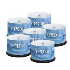 300 PC PlexDisc 16X 4.7 GB DVD-R Glossy White Inkjet Hub Printable Disc 632-514 picture