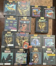 15 ~Vintage DELUXE Computer Software ~Apple/Amiga ~1980s ~12 Are FACTORY SEALED picture