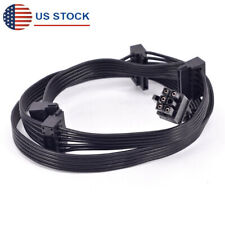 PCI-E 6 Pin Male 1 to 4 SATA 15 Pin Power Supply Cable For Corsair RMx Series US picture