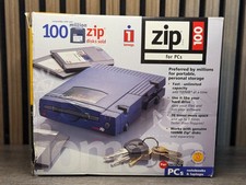 CIB BLUE Iomega 100MB External Zip Drive Vintage Tech - Manual/3 Disks Included picture