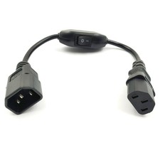 Duttek Power Cord with Switch, PC Power Cord Inline Switch IEC 320 Mains Powe... picture