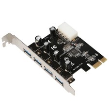 2 Pack - 4 Port USB 3.0 to PCI Express Card Expansion Add-On Card picture