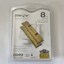 PNY 8GB 2x4GB Dual Channel PC Memory Kit DDR3 PC3-10666 picture