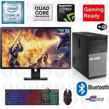 Gaming PC Desktop Computer Intel i5 8GB SSD WIFI WIN 10 BT NVIDIA 750 Ti Bundle picture
