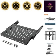 1U Sliding Rack Shelf - Heavy-Duty Vented Mount for 19-Inch AV/Network Equipment picture