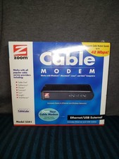 2008 Zoom Cable Modem Model 5241 Ethernet USB External 42 Mbps Sealed Vintage picture