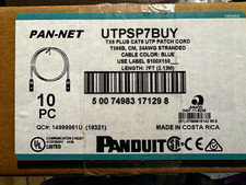 Panduit TX6 Plus Cat6 UTP RJ-45 Ethernet Patch Cable 7ft Blue UTPSP7BUY picture