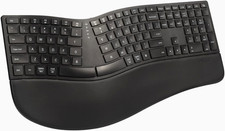 DeLux GM909 Bluetooth Wireless Ergonomic Ultra Thin Split Keyboard - Iron Gray- picture