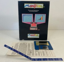 Amiga Maxiplan Program Vintage Software Maxisoft Spreadsheet Analysis picture
