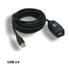 10x Black 16ft Active Repeater USB 2.0 Type A Cable Cable w/ GL850A Chip picture