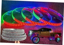 4PCS 15.5 Inch Quad Row RGB Dream Color Wheel Lights for Car Truck picture