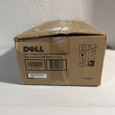 Genuine Dell 3110cn RF013 Magenta High Toner Cartridge New Open Box Sealed Bag picture
