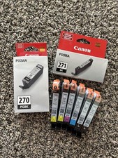 8 Canon PIXMA 270 271 Ink Cartridges Lot Black Colors  picture