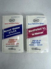 VTG Microsoft Windows Guide 3.1 Quick Reference IBM PC Book  WordPerfect 6.1 Lot picture