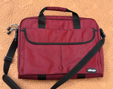eBags Red Black Laptop Bag Briefcase Messenger Shoulder Bag 16