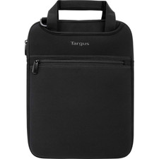 Vertical Slipcase Laptop Messenger Bag, Black - Hideaway Handles with Cross Shou picture