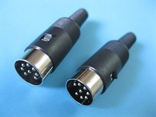 24 pcs Standard DIN Plug 8 Pin Male Connector with Plastic Handle New picture