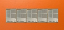 5 PCS Sticker for Window 11 Silver Color Badge Logo Decal Win 11 16mm x 23mm picture