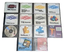 (LOT OF 14) *VINTAGE* MICROSOFT SOFTWARE Windows Server Network Corporate *RARE* picture