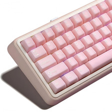 Pink Jade Keycaps,Double Shot PBT Keycaps Crystal Set,Ceramic Custom Keycap Tran picture