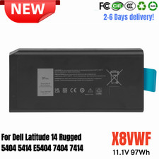 ✅LOT X8VWF 97wh Battery For Dell Latitude 14 Rugged 5404 5414 E5404 7404 7414 picture