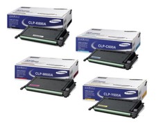 Set of 4 New Sealed Genuine Samsung K600A C600A  M600A Y600A Toner Cartridges picture