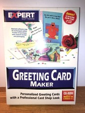 Expert Greeting Card Maker PC CD-ROM 1995 Utility Software New Sealed Big Box picture