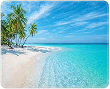 Ocean Tropical Beach Square Mouse Pad 9.5