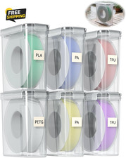 6Pack  3D Printer Filament Storage Box Airtight Dry Box 1KG Spool Clear picture