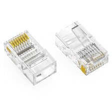 15 Pack of RJ45 CAT5E Plug Stranded 2 Prong 6Micron 100pk picture