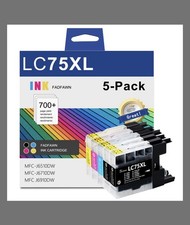 LC75 LC75XL High Yield Ink Cartridges - Replacement for Brother LC75 LC71 LC7... picture