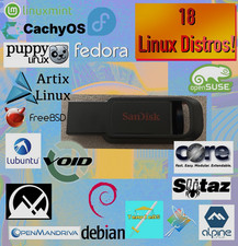 18 in 1 Linux Bootable USB: Mint, Debian, Void, CachyOS, Fedora, Artix, Puppy picture